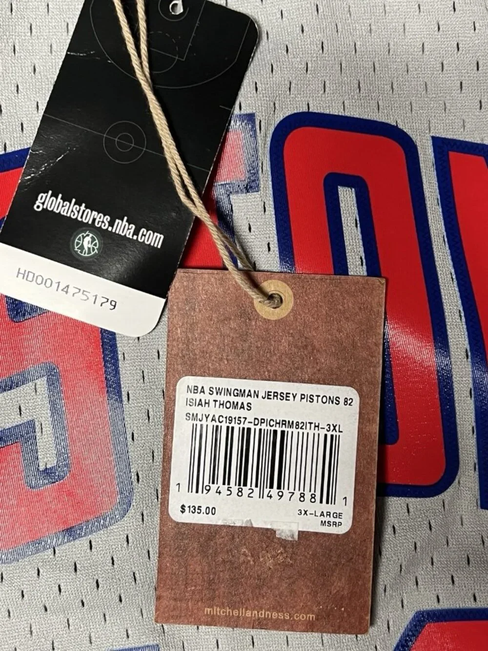 100% Authentic Mitchell & Ness 88-89 Isiah Thomas Detroit Pistons Jersey Sz 3XL